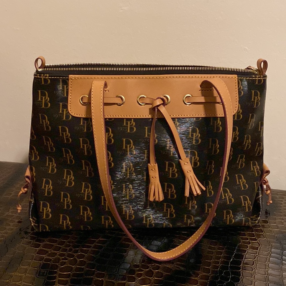 Dooney & Bourke  Large Tassel Top Zip